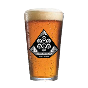 PINT GLASS WITH PATROL PATCH LOGO drinkware
